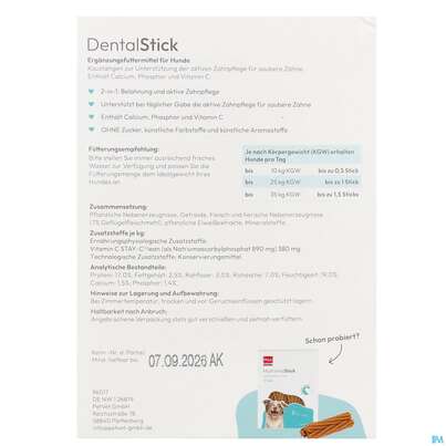 Sie sehen eine Packung Veterinaerprodukte Pha Dentalstick Vet 200g, Produktbild: 08 Veterinaerprodukte Pha Dentalstick Vet 200g, A-Nr.: 4235042 - 08