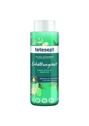 Sie sehen eine Packung TETESEPT Erkältungszeit Schaumbad 420ML, Produktbild: 01 TETESEPT Erkältungszeit Schaumbad 420ML, A-Nr.: 6007090 - 01