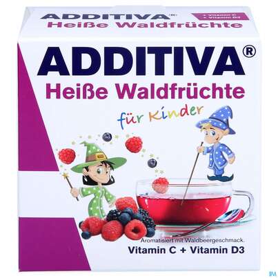 Sie sehen eine Packung Additiva Pulver Heisse Waldfruechte Kinder 10014 10st, Produktbild: 01 Additiva Pulver Heisse Waldfruechte Kinder 10014 10st, A-Nr.: 5810152 - 01