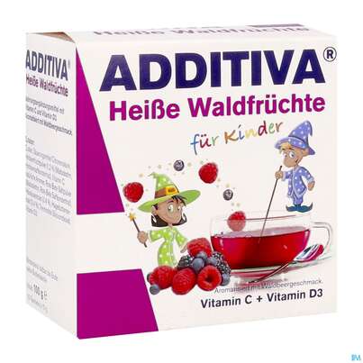 Sie sehen eine Packung Additiva Pulver Heisse Waldfruechte Kinder 10014 10st, Produktbild: 05 Additiva Pulver Heisse Waldfruechte Kinder 10014 10st, A-Nr.: 5810152 - 05