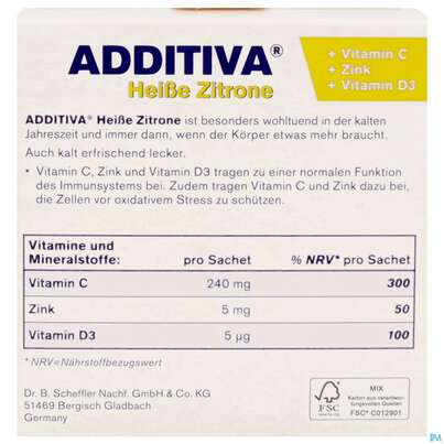 Additiva Pulver Heisse Zitrone 10012 10st, A-Nr.: 5810086 - 07