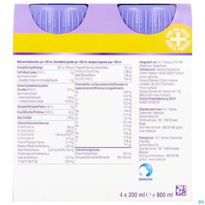 Sie sehen eine Packung Fortimel/jucy Plus Fluessig 200ml Birne Holunder 4st, Produktbild: 02 Fortimel/jucy Plus Fluessig 200ml Birne Holunder 4st, A-Nr.: 5808528 - 02