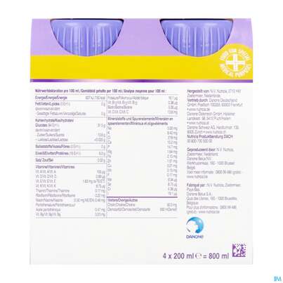 Sie sehen eine Packung Fortimel/jucy Plus Fluessig 200ml Birne Holunder 4st, Produktbild: 03 Fortimel/jucy Plus Fluessig 200ml Birne Holunder 4st, A-Nr.: 5808528 - 03