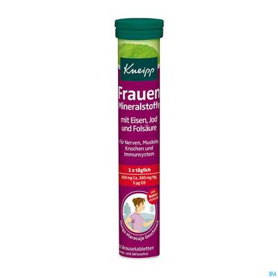 Sie sehen eine Packung Kneipp Frauen Mineralstoffe Brausetabl 15st, Produktbild: 01 Kneipp Frauen Mineralstoffe Brausetabl 15st, A-Nr.: 3884169 - 01