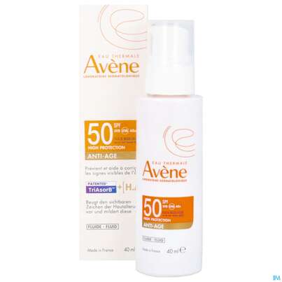 Sie sehen eine Packung Sonnenprodukte Avene Anti/age Fluid Spf50 40ml, Produktbild: 10 Sonnenprodukte Avene Anti/age Fluid Spf50 40ml, A-Nr.: 5899175 - 10