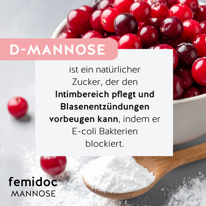 Sie sehen eine Packung femidoc® MANNOSE GEL, Produktbild: 04 femidoc® MANNOSE GEL, A-Nr.: 5739543 - 04