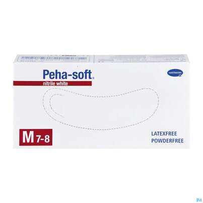 Sie sehen eine Packung Untersuchungshandschuhe Peha/soft/puderfrei Nitrile Unsteril White M 100st, Produktbild: 02 Untersuchungshandschuhe Peha/soft/puderfrei Nitrile Unsteril White M 100st, A-Nr.: 3994099 - 02