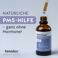 Sie sehen eine Packung femidoc AGNUS CASTUS PMS Tropfen BIO, Produktbild: 04 femidoc AGNUS CASTUS PMS Tropfen BIO, A-Nr.: 5934368 - 04
