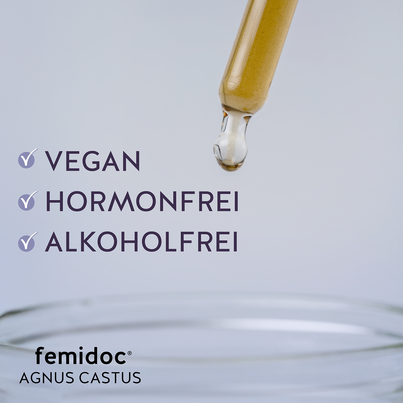 Sie sehen eine Packung femidoc AGNUS CASTUS PMS Tropfen BIO, Produktbild: 05 femidoc AGNUS CASTUS PMS Tropfen BIO, A-Nr.: 5934368 - 05