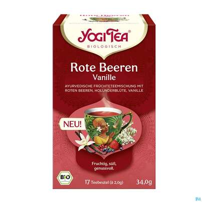 Yogi Tea Bio Rote Beere Vanille 34,0g 17st, A-Nr.: 5879416 - 01