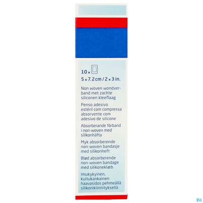 Wundverband Leukomed/skin Sensitive Vliesverband +auflage Steril 5x 7,2cm 10st, A-Nr.: 5609036 - 11