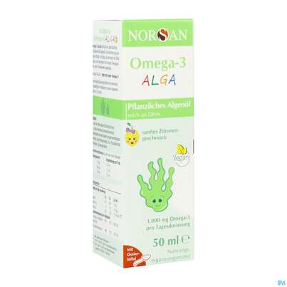 Omega -3 Norsan Oel/alga F Kinder Zitrone 50ml, A-Nr.: 5825969 - 02