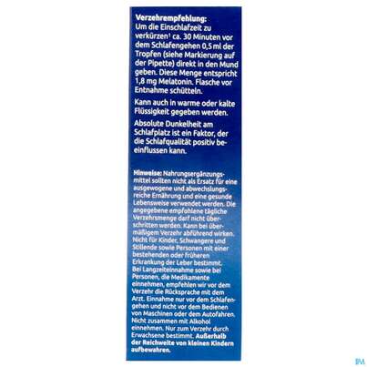 Sie sehen eine Packung Melatonin Einschlaf/tropfen Intensiv Dr.theiss 20ml, Produktbild: 01 Melatonin Einschlaf/tropfen Intensiv Dr.theiss 20ml, A-Nr.: 5911551 - 01