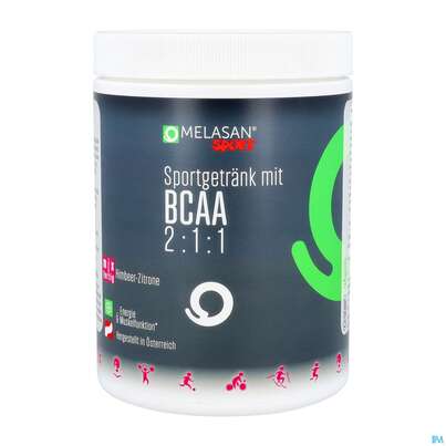 Sie sehen eine Packung Melasan/sport Sportgetraenk Bcaa Himbeer Zitrone 670g, Produktbild: 01 Melasan/sport Sportgetraenk Bcaa Himbeer Zitrone 670g, A-Nr.: 5304609 - 01