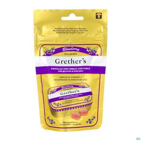 Grethers Pastillen Zuckerfrei Blueberry Beutel 110g, A-Nr.: 5903675 - 01