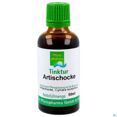 Sie sehen eine Packung Artischocke Tinktur Phytopharma 50ml, Produktbild: 01 Artischocke Tinktur Phytopharma 50ml, A-Nr.: 3107425 - 01