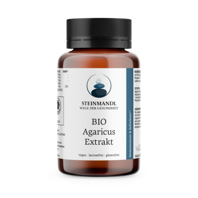 Sie sehen eine Packung Steinmandl BIO Agaricus Extrakt, Produktbild: 01 Steinmandl BIO Agaricus Extrakt, A-Nr.: 6006067 - 01