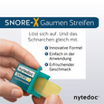Sie sehen eine Packung nytedoc® SNORE-X® Gaumen-Streifen, Produktbild: 03 nytedoc® SNORE-X® Gaumen-Streifen, A-Nr.: 5928043 - 03