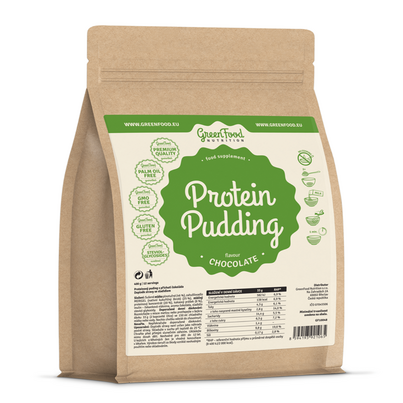 Sie sehen eine Packung GreenFood Nutrition Protein-Pudding 400g Kakao, Produktbild: 01 GreenFood Nutrition Protein-Pudding 400g Kakao, A-Nr.: 5633750 - 01