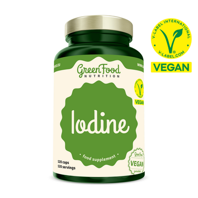 Sie sehen eine Packung GreenFood Nutrition Jod 120 Kapseln, Produktbild: 01 GreenFood Nutrition Jod 120 Kapseln, A-Nr.: 6004223 - 01
