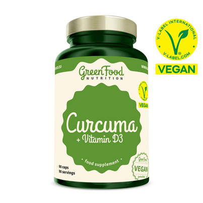 GreenFood Nutrition Curcuma + Vitamin D3 90 Kapseln, A-Nr.: 6004022 - 01