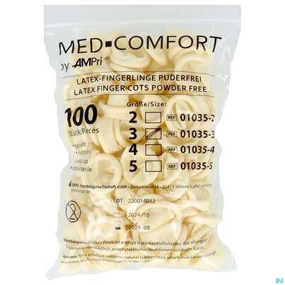 Sie sehen eine Packung Fingerlinge Eurohelp Latex Kondom Gerollt Gr 3 100st, Produktbild: 01 Fingerlinge Eurohelp Latex Kondom Gerollt Gr 3 100st, A-Nr.: 2370244 - 01