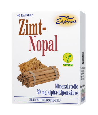 Sie sehen eine Packung Espara Zimt Nopal Kapseln, Produktbild: 01 Espara Zimt Nopal Kapseln, A-Nr.: 2994192 - 01