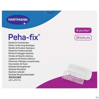 Sie sehen eine Packung Elastische Binden Peha-fix Fixierbinde 4mx 6cm 1st, Produktbild: 02 Elastische Binden Peha-fix Fixierbinde 4mx 6cm 1st, A-Nr.: 4902805 - 02