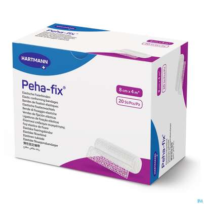 Sie sehen eine Packung Elastische Binden Peha-fix Fixierbinde 4mx 8cm 1st, Produktbild: 04 Elastische Binden Peha-fix Fixierbinde 4mx 8cm 1st, A-Nr.: 4902811 - 04