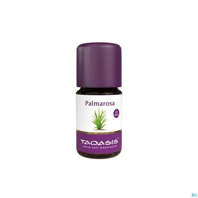 Sie sehen eine Packung Aetherische Oele Taoasis Bio Palmarosa 5ml, Produktbild: 01 Aetherische Oele Taoasis Bio Palmarosa 5ml, A-Nr.: 3496450 - 01