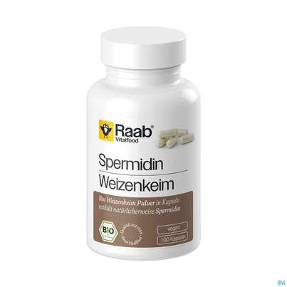 Sie sehen eine Packung Spermidin Kapseln Bio Raab 100st, Produktbild: 02 Spermidin Kapseln Bio Raab 100st, A-Nr.: 5871685 - 02