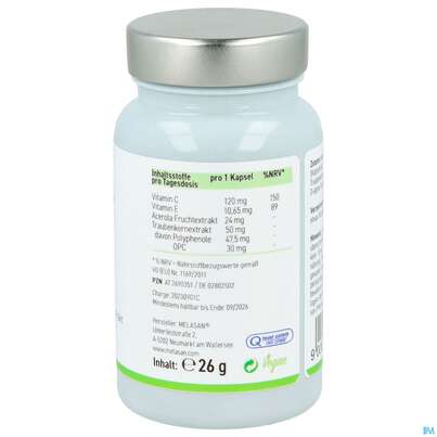 Opc Traubenkern Kapseln Melasan Vitagenol Extrakt 60st, A-Nr.: 2690351 - 06