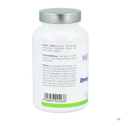 Omega -3 Fischoel Kapseln Melasan 500mg 180st, A-Nr.: 2796204 - 04