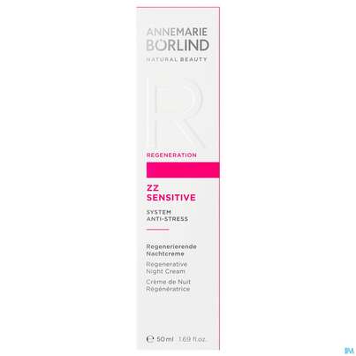 Sie sehen eine Packung Boerlind Zz/sensitive Regenerierende Nachtcreme 871 50ml, Produktbild: 01 Boerlind Zz/sensitive Regenerierende Nachtcreme 871 50ml, A-Nr.: 4356277 - 01