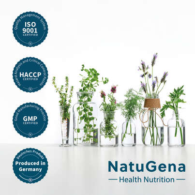 Sie sehen eine Packung NatuGena Fisetin Kapseln, Produktbild: 05 NatuGena Fisetin Kapseln, A-Nr.: 6011950 - 05