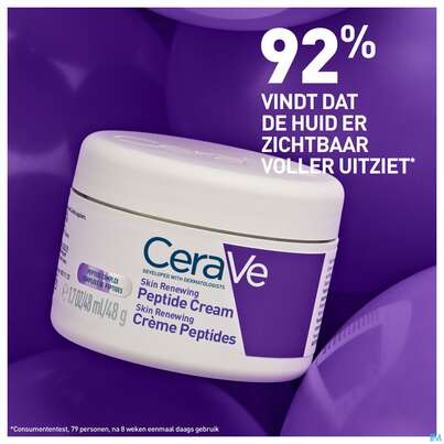 Sie sehen eine Packung Cerave Skin Renewing Peptide Cr 48ml, Produktbild: 14 Cerave Skin Renewing Peptide Cr 48ml, A-Nr.: 5985696 - 14