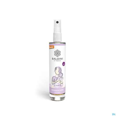 Sie sehen eine Packung Taoasis Baldini Raumspray Bio Dankeschoen 50ml, Produktbild: 01 Taoasis Baldini Raumspray Bio Dankeschoen 50ml, A-Nr.: 5741250 - 01