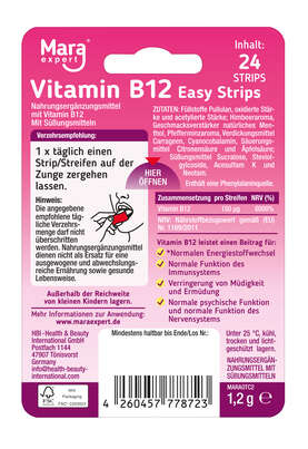 Mara expert Vitamin B12 Easy Strips, A-Nr.: 6027069 - 02