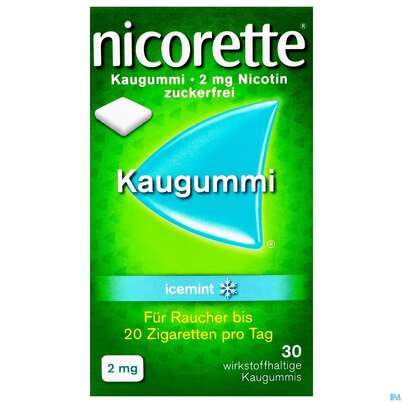 Nicorette Kaugummi Z Raucherentw Icemint 2mg 30st, A-Nr.: 3904222 - 01
