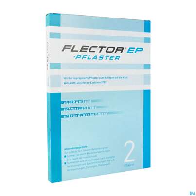 Sie sehen eine Packung Flector Ep Pflaster 2st, Produktbild: 02 Flector Ep Pflaster 2st, A-Nr.: 2423147 - 02