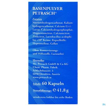Basen Pulver Kapseln/petrasch Duenndarmloeslich 60st, A-Nr.: 2486981 - 07