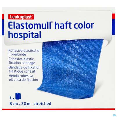 Elastische Binden Elastomull/haft/color Blau 20mx 8cm 1st, A-Nr.: 5450481 - 01