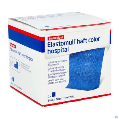 Elastische Binden Elastomull/haft/color Blau 20mx 8cm 1st, A-Nr.: 5450481 - 02