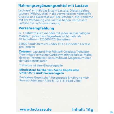 Lactrase Teilbare Tabl Im Spender 32.000 Fcc 40st, A-Nr.: 5818550 - 04