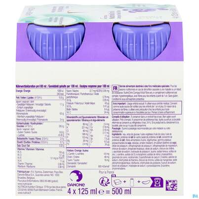 Sie sehen eine Packung Nutrini/drink Flasche Comp Multifibre 125ml Neutral 4st, Produktbild: 04 Nutrini/drink Flasche Comp Multifibre 125ml Neutral 4st, A-Nr.: 5857685 - 04