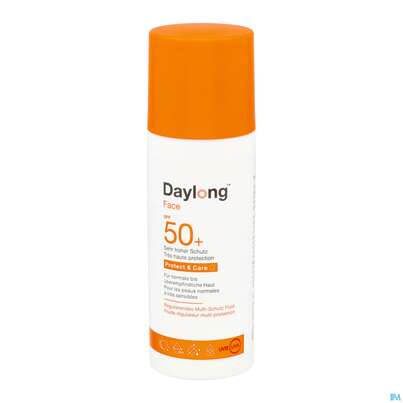 Sie sehen eine Packung Sonnenprodukte Daylong Protect & Care Multi-schutz Fluid Face Spf50+ 50ml, Produktbild: 10 Sonnenprodukte Daylong Protect & Care Multi-schutz Fluid Face Spf50+ 50ml, A-Nr.: 4580537 - 10