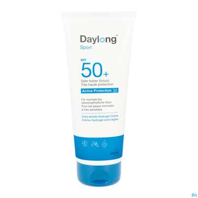 Sie sehen eine Packung Sonnenprodukte Daylong Sport Protect Hydrogel-creme Spf50+ 200ml, Produktbild: 10 Sonnenprodukte Daylong Sport Protect Hydrogel-creme Spf50+ 200ml, A-Nr.: 5688188 - 10