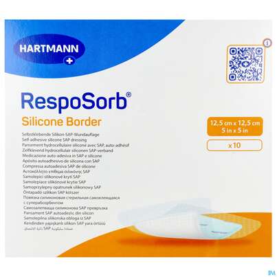 Wundauflagen Resposorb/silicone Border Steril 12,5x12,5cm 10st, A-Nr.: 5891162 - 01