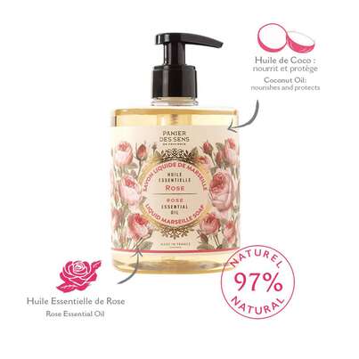 Sie sehen eine Packung Panier des Sens Flüssigseife Rose, Produktbild: 02 Panier des Sens Flüssigseife Rose, A-Nr.: 5917861 - 02