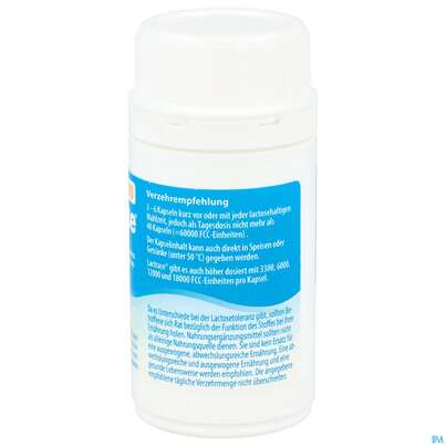 Sie sehen eine Packung Lactrase Kapseln 1.500 Fcc -pro Natura 100st, Produktbild: 04 Lactrase Kapseln 1.500 Fcc -pro Natura 100st, A-Nr.: 4545506 - 04
